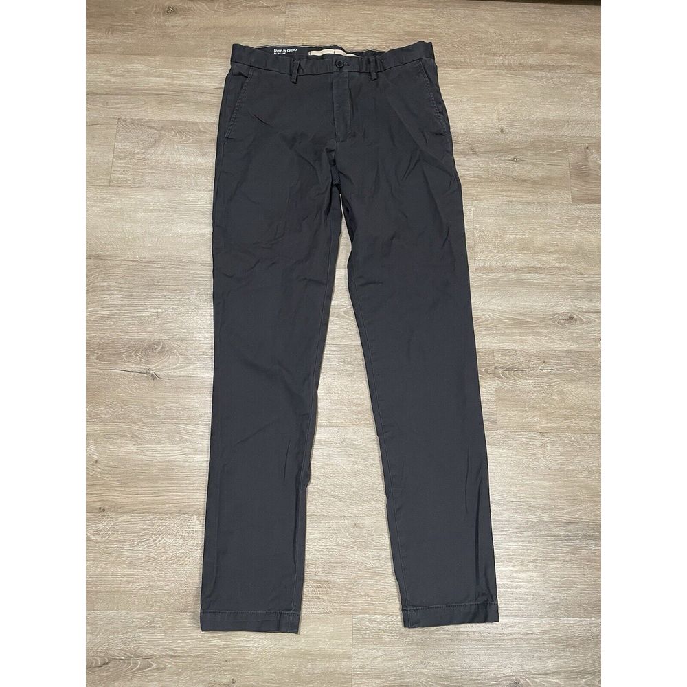Banana Republic Pants Mens Sz 32x34 Live-In Chino Gray Slim Fit Straight Casual